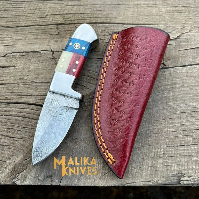 Premium EDC Flag Handle Skinner Knife - Compact, Durable & Razor-Sharp for Outdoor Enthusiasts-0025