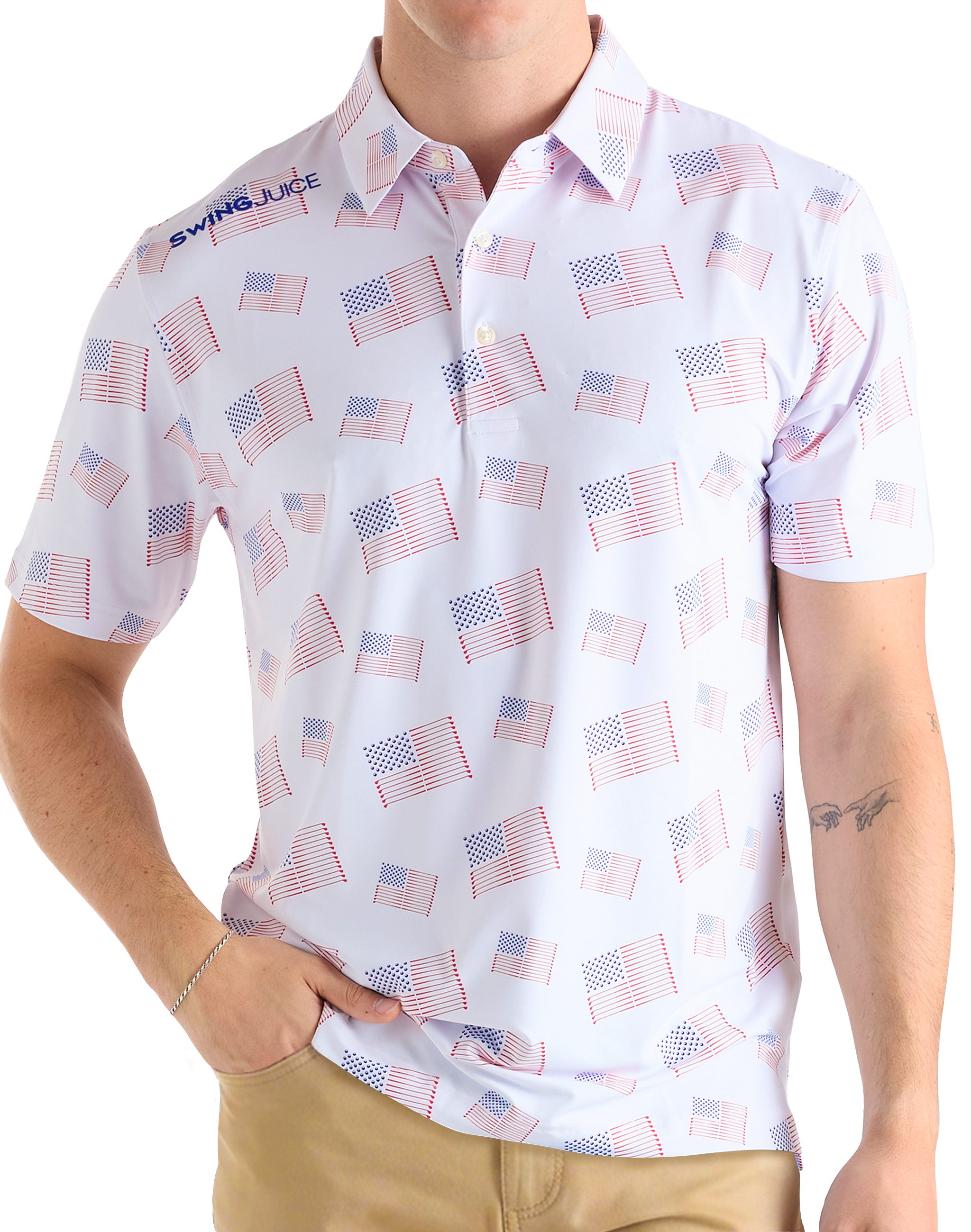 Golf Flag Men's Polo