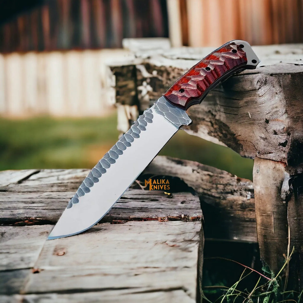 Handforged D2 Bowie Knife 8 Inch Blade G10 Handle