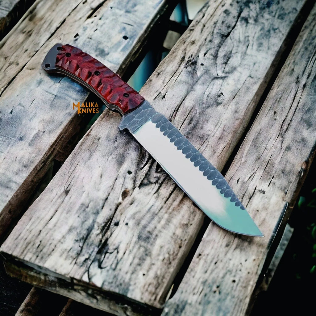 Handforged D2 Bowie Knife 8 Inch Blade G10 Handle