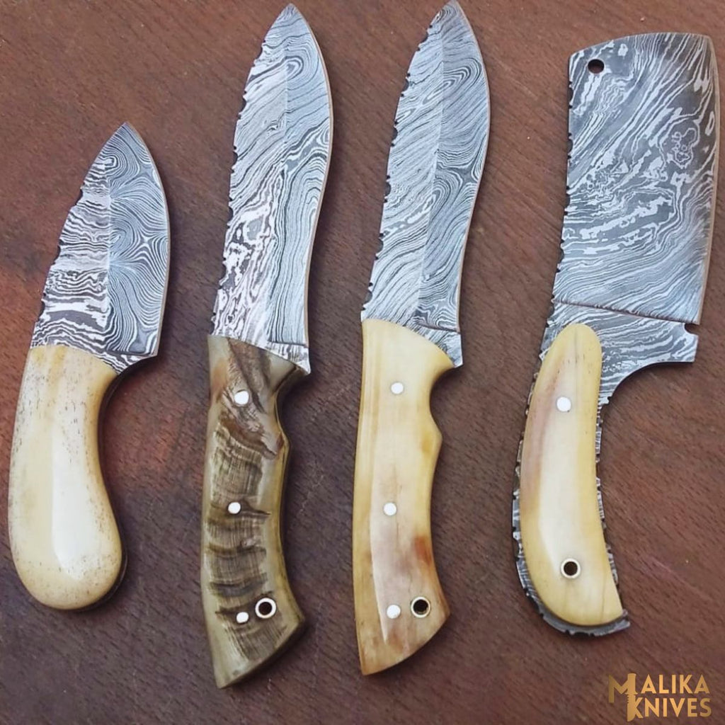 Handmade Hunting Knives Set | Camel Bone