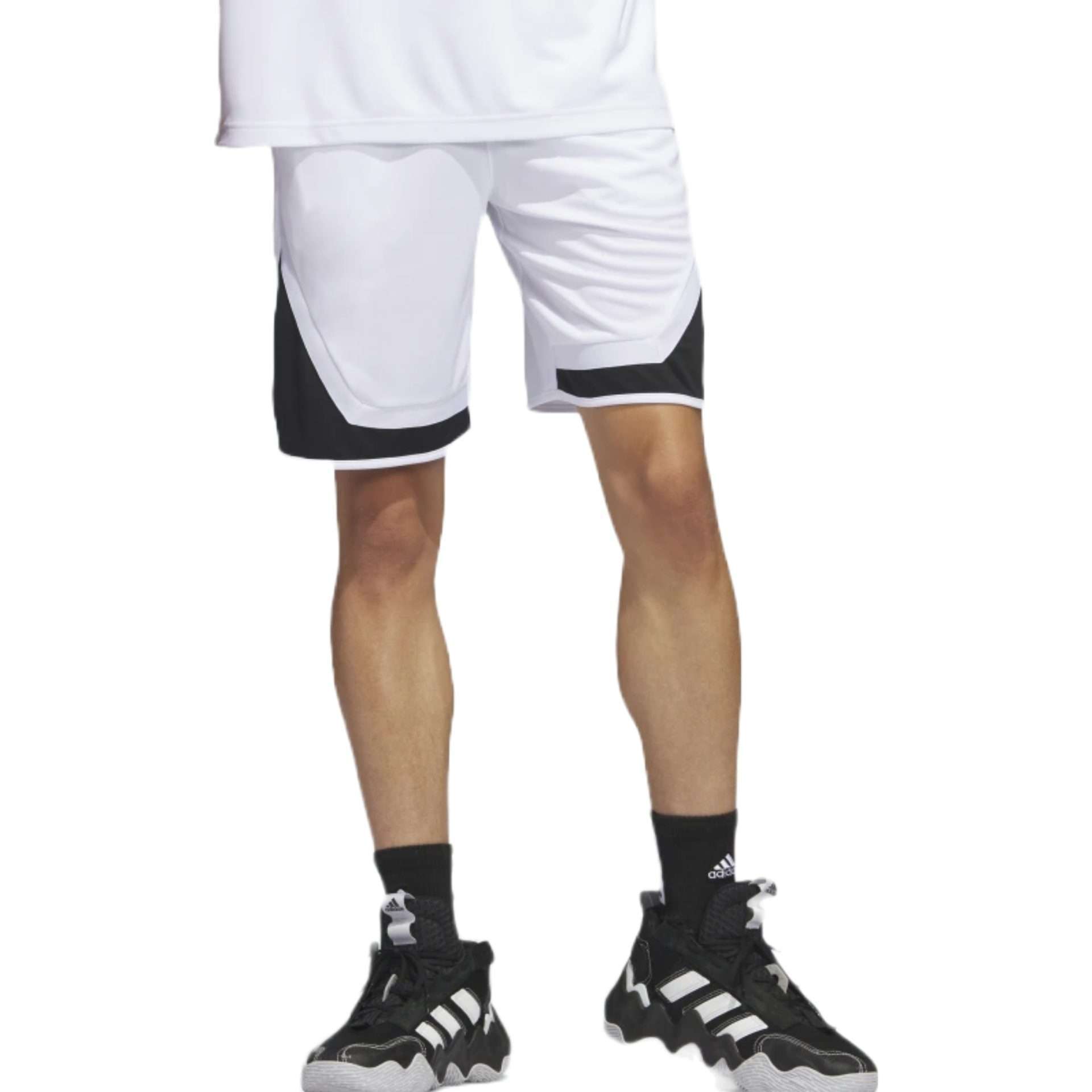 adidas Men's Pro Block Shorts - White / Black