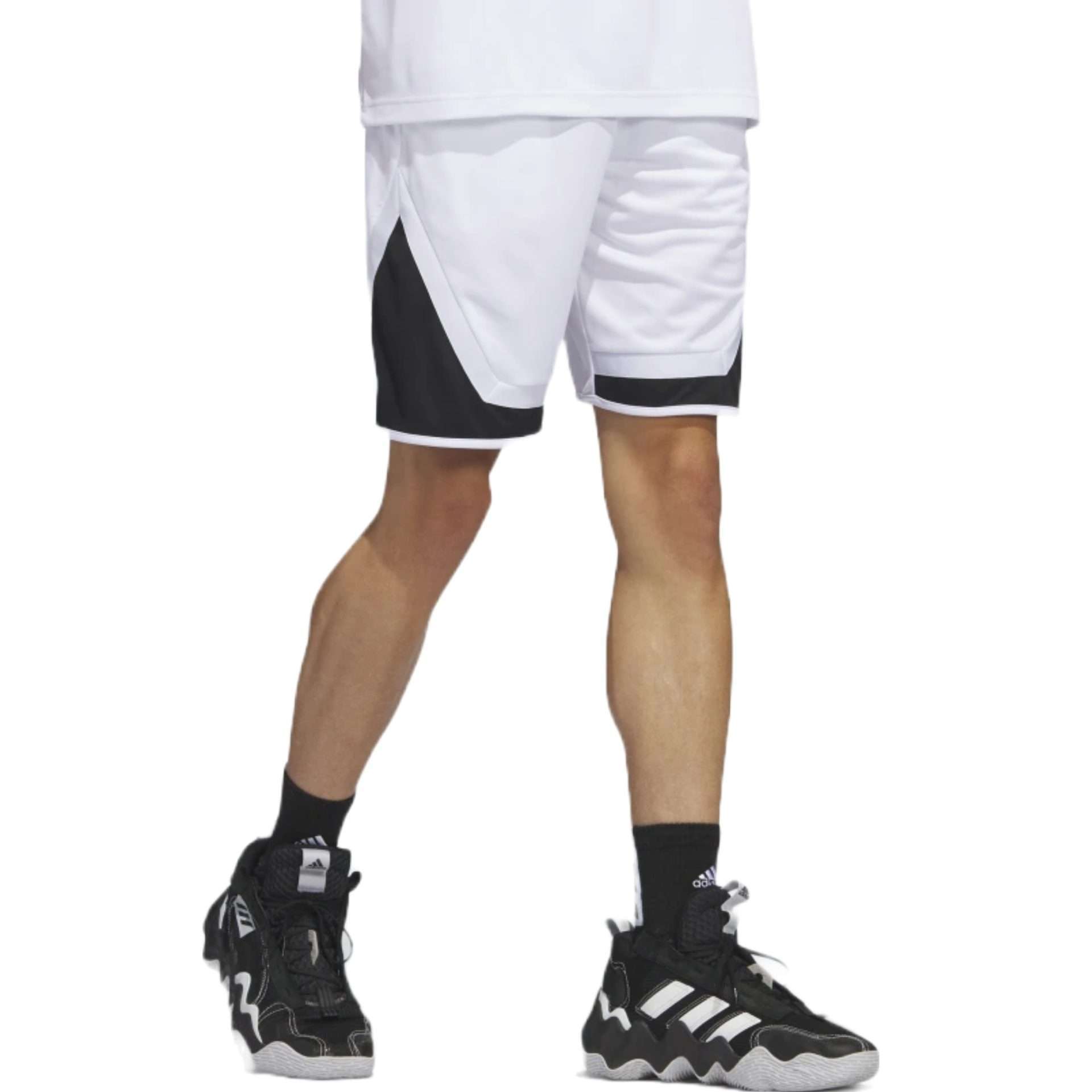 adidas Men's Pro Block Shorts - White / Black