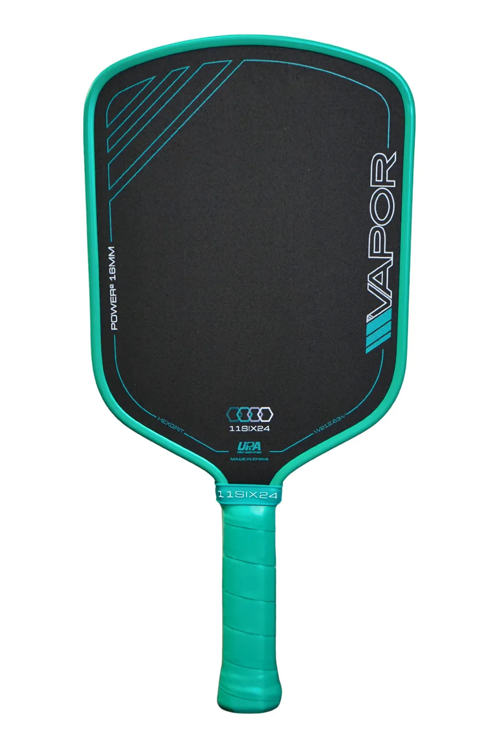 11SIX24 Vapor Power 2 16mm Teal Pickleball Paddle