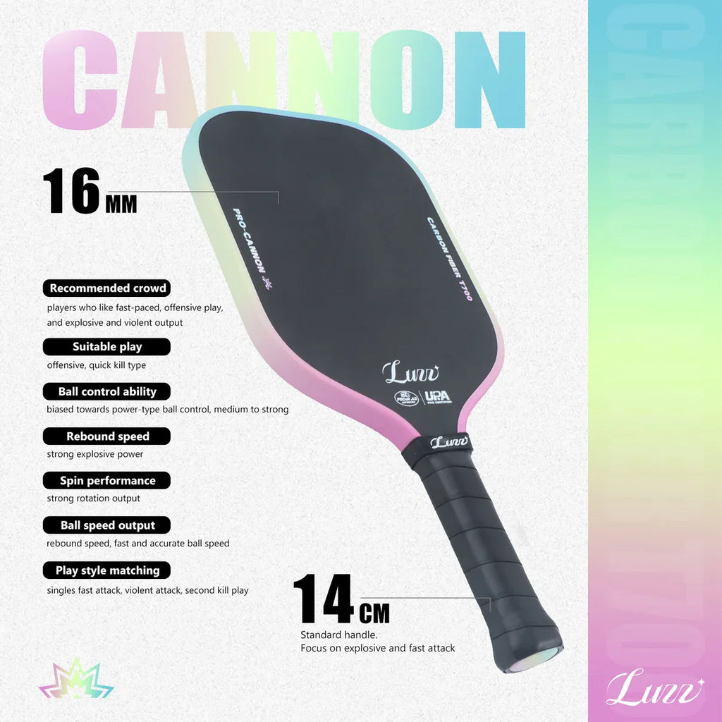 Luzz Candy Cannon Mad Pickler Edition Pickleball Paddle & Cover