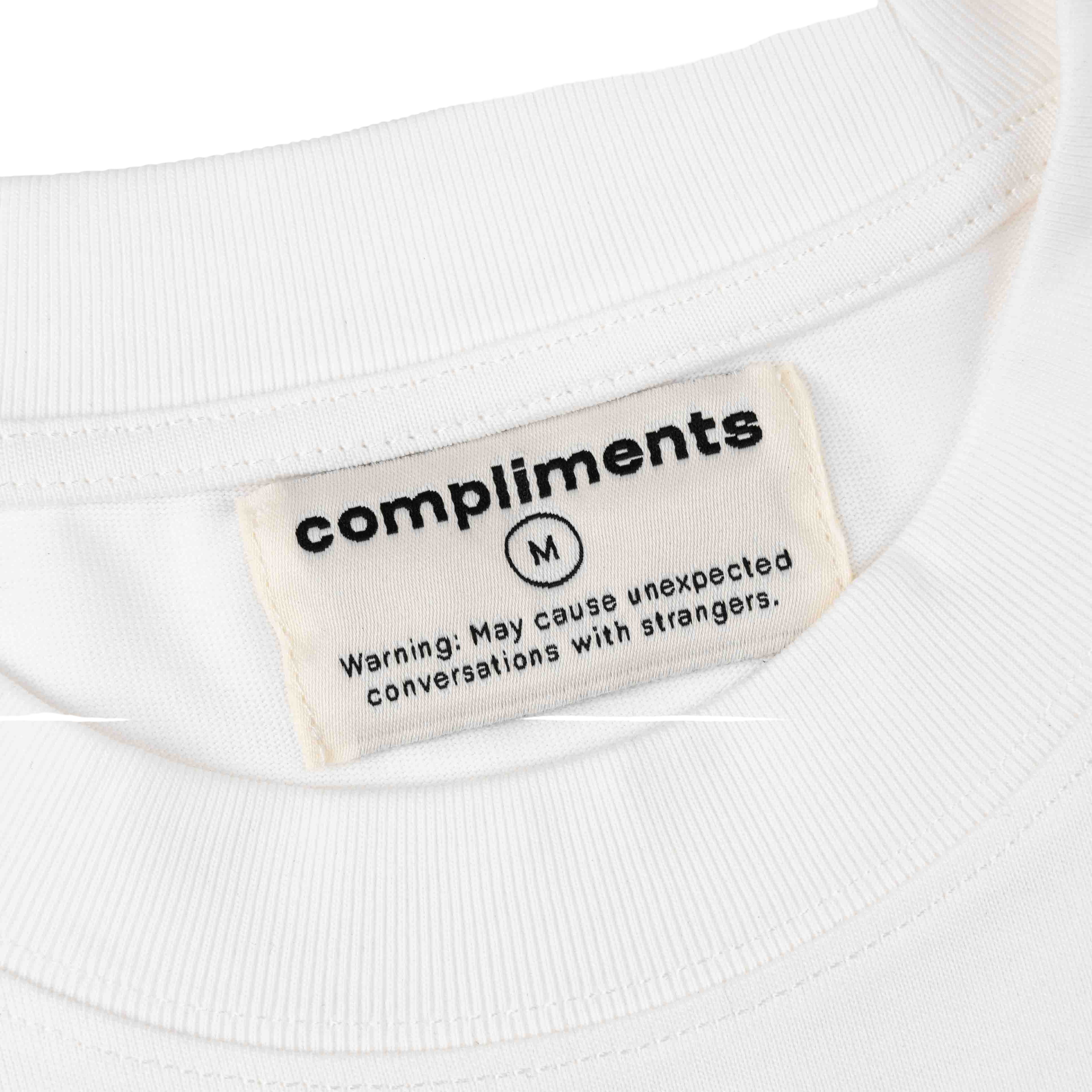 Compliments No One Complimented White Vintage Shirt