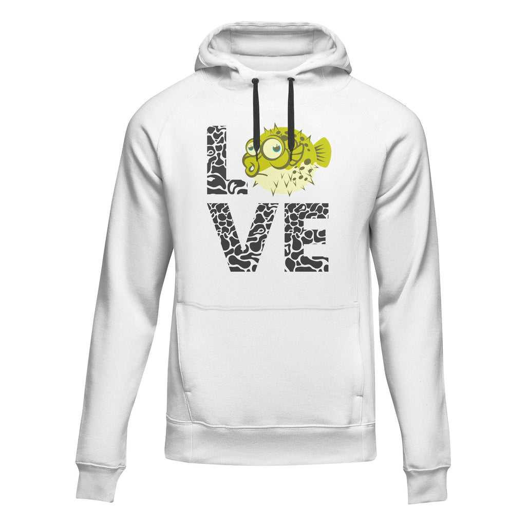 Love Fishing Green Blowfish Globe Unisex Hoodie