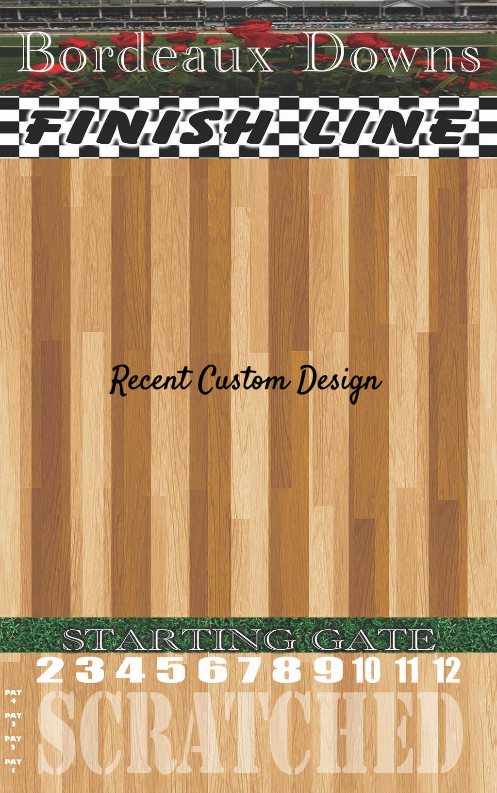 The Horse Race Party Game Striped Track Edition