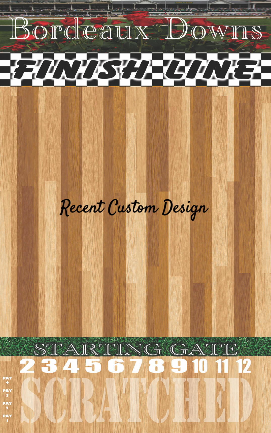 The Horse Race Party Game Striped Track Edition