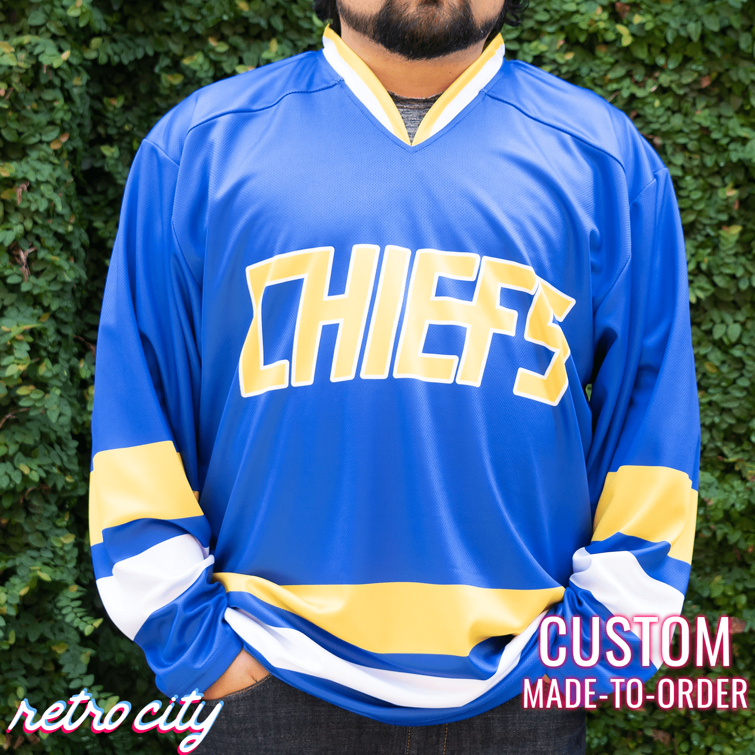 Charlestown Chiefs Slap Shot Custom Hockey Jersey