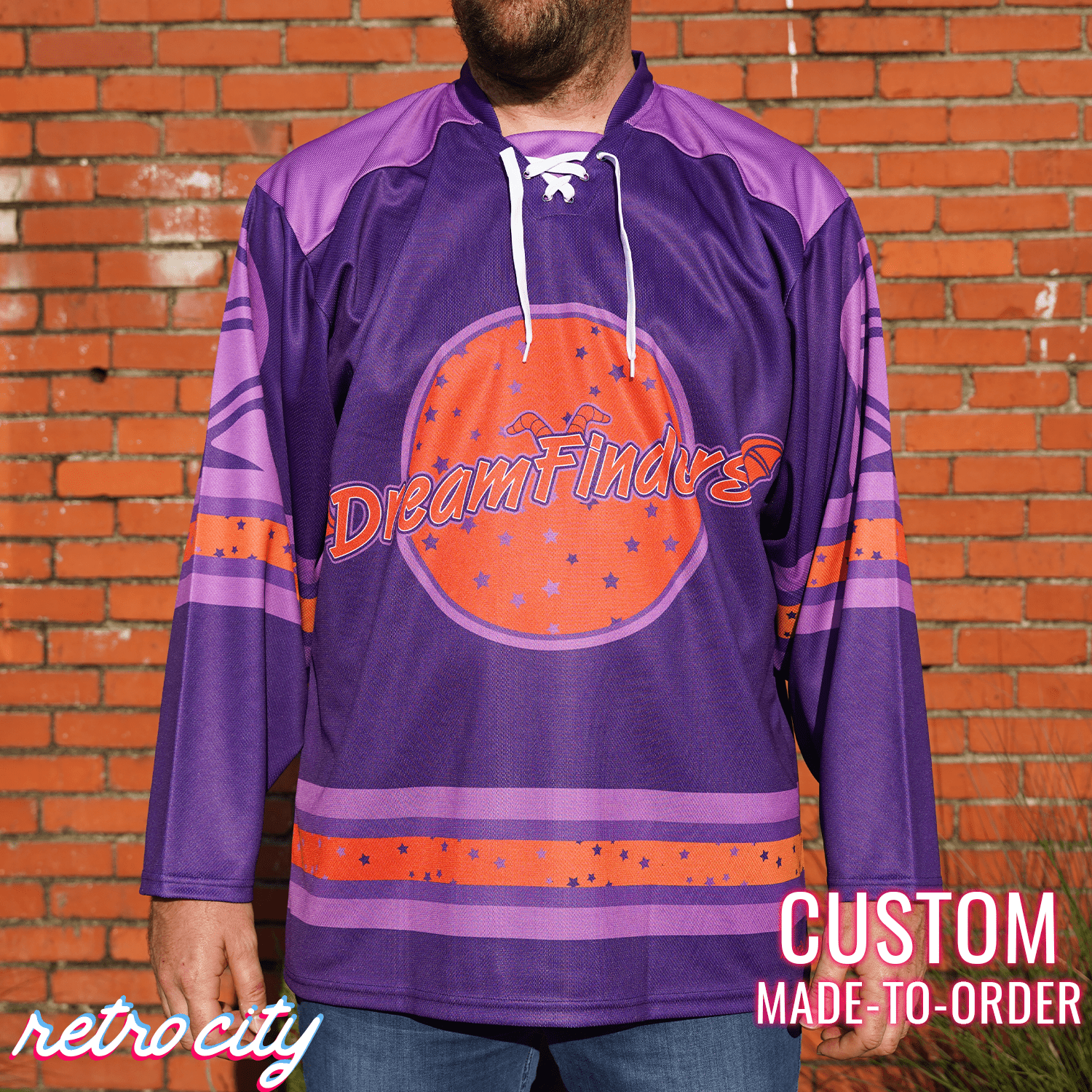 Dreamfinders Lace-up Hockey Jersey Sweater