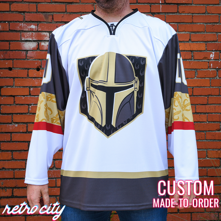 Mando Bounty Hunter Hockey Jersey Sweater (White)