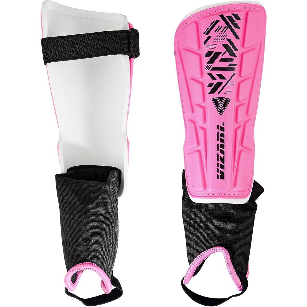 Malaga Soccer Shin Guard with Adjustable Straps-Pink