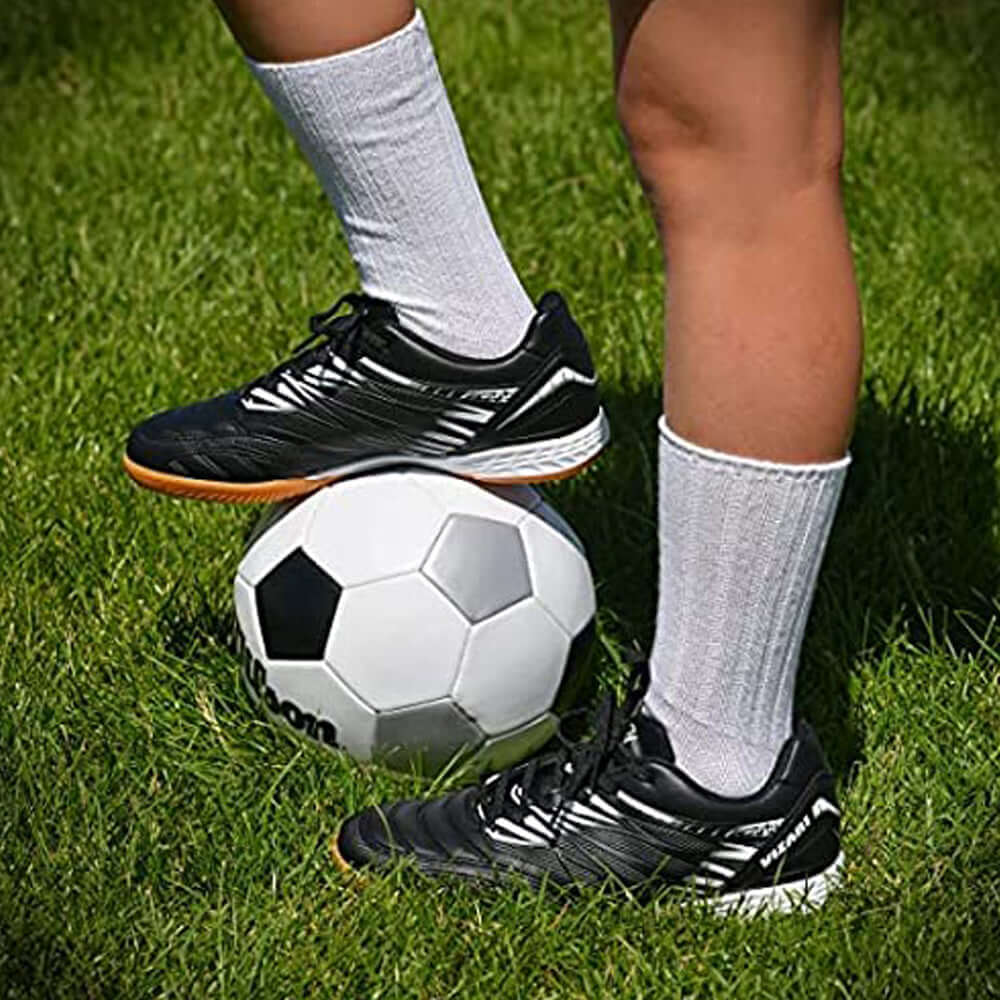 Valencia Indoor Soccer Shoes -Black/White