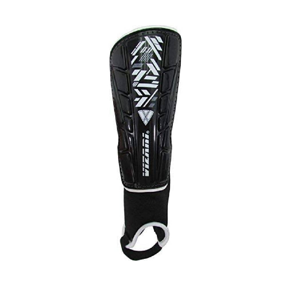 Malaga Soccer Shin Guard  with Adjustable Straps-Black