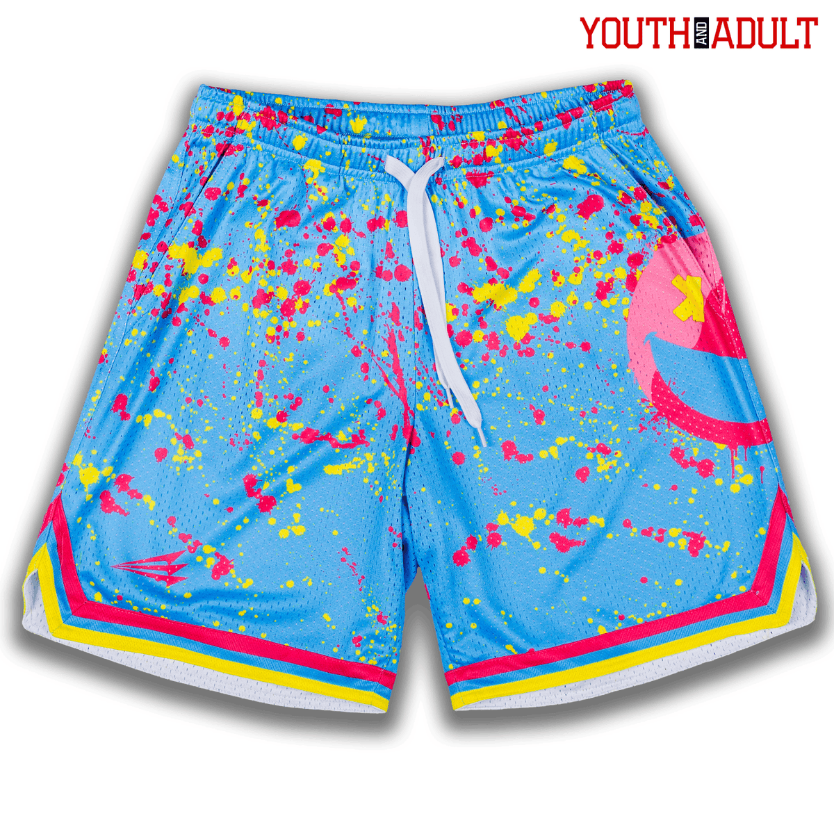 Smiley K Paint Splatter Mesh Lifestyle Baseball Shorts