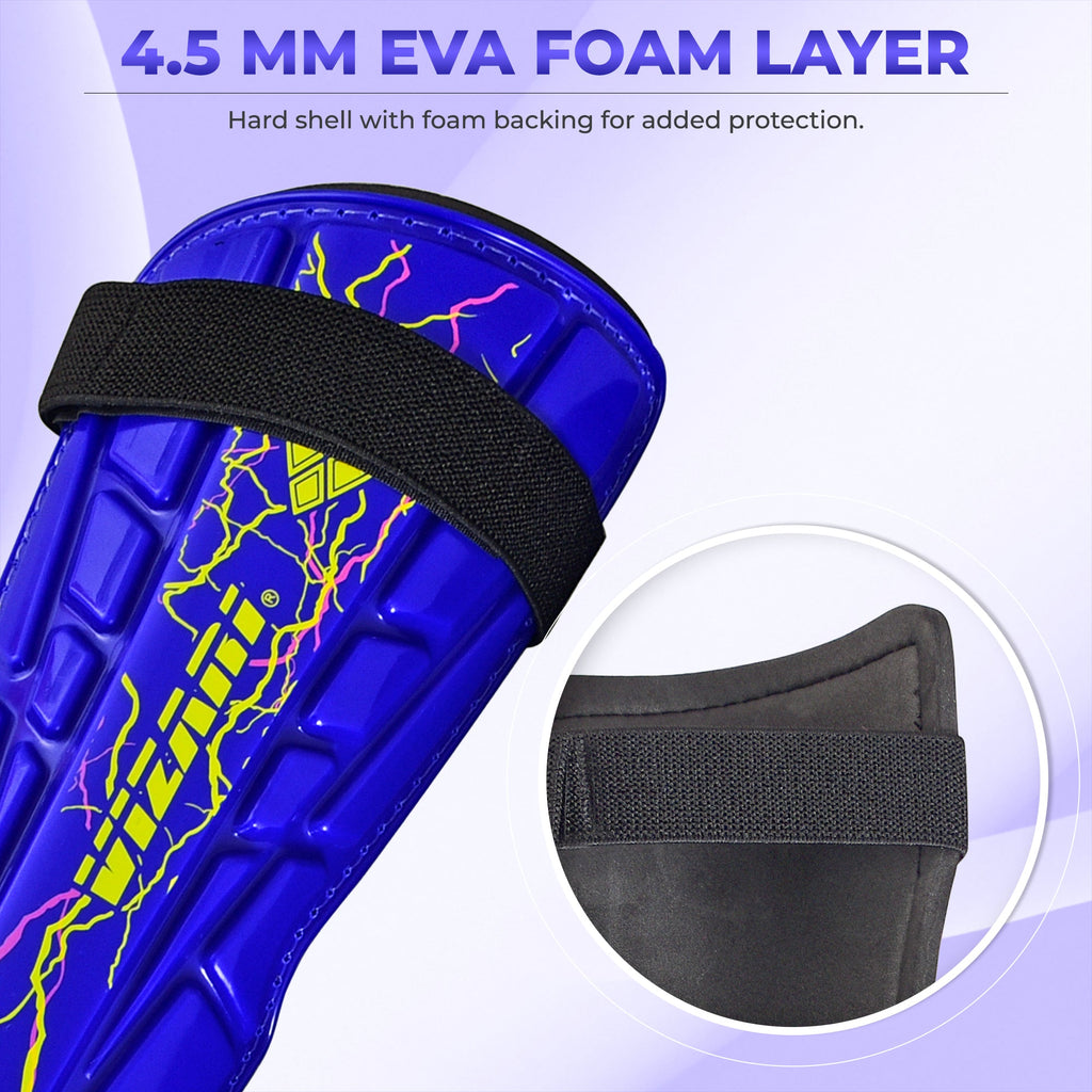 Vizari Zodiac Soccer Shin Guard with Detachable Ankle Protection – Blue