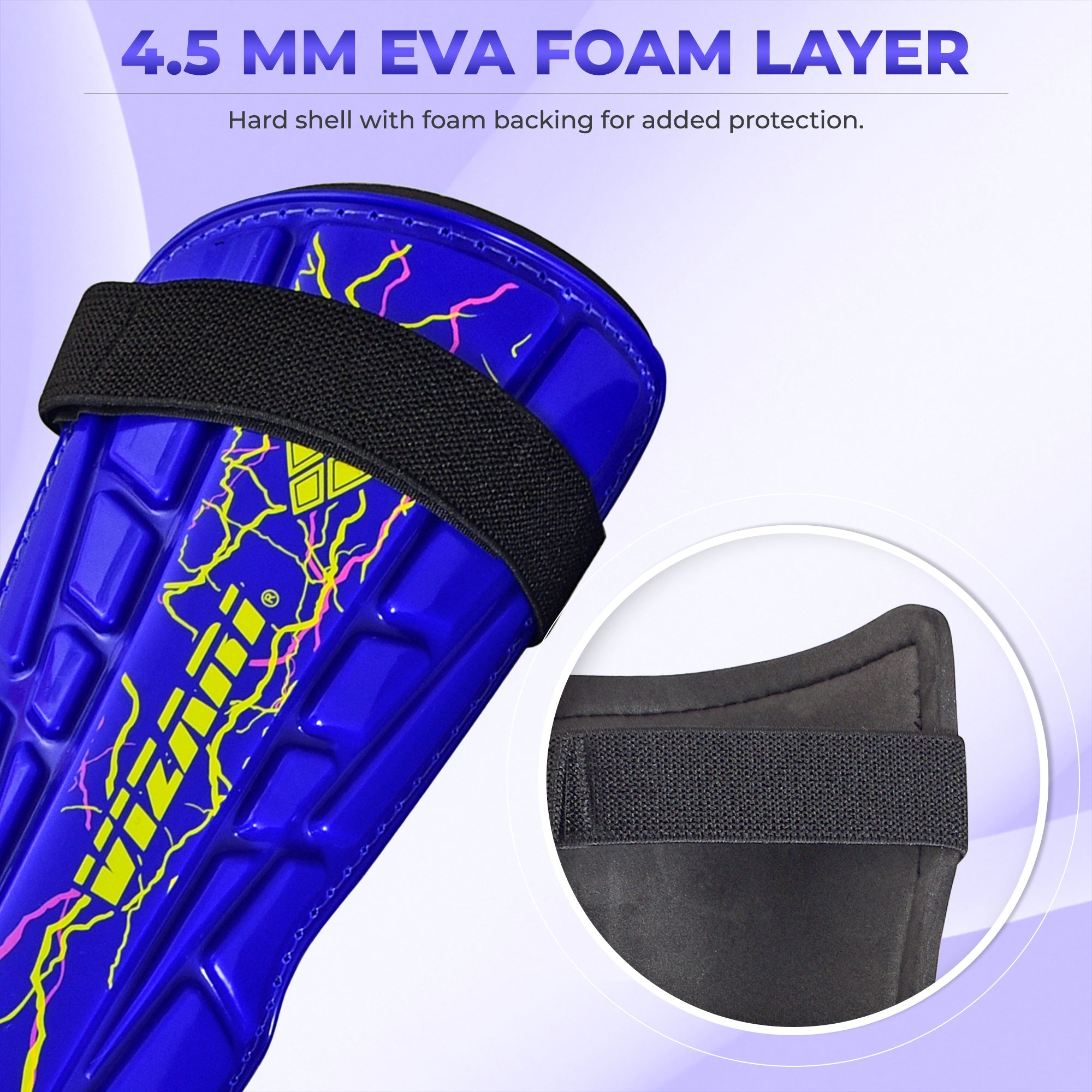 Vizari Zodiac Soccer Shin Guard with Detachable Ankle Protection – Blue