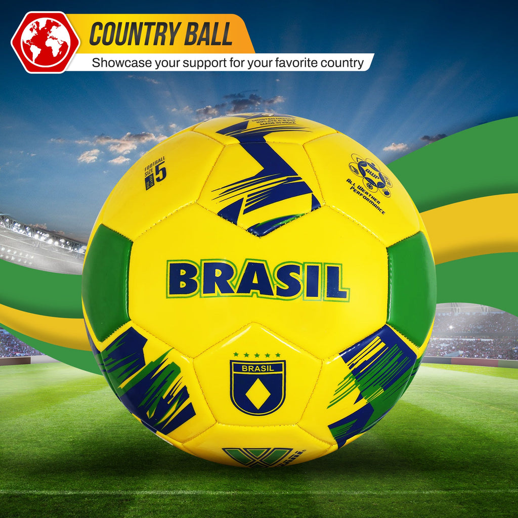 Mini National Team Soccer Balls-Brazil Yellow