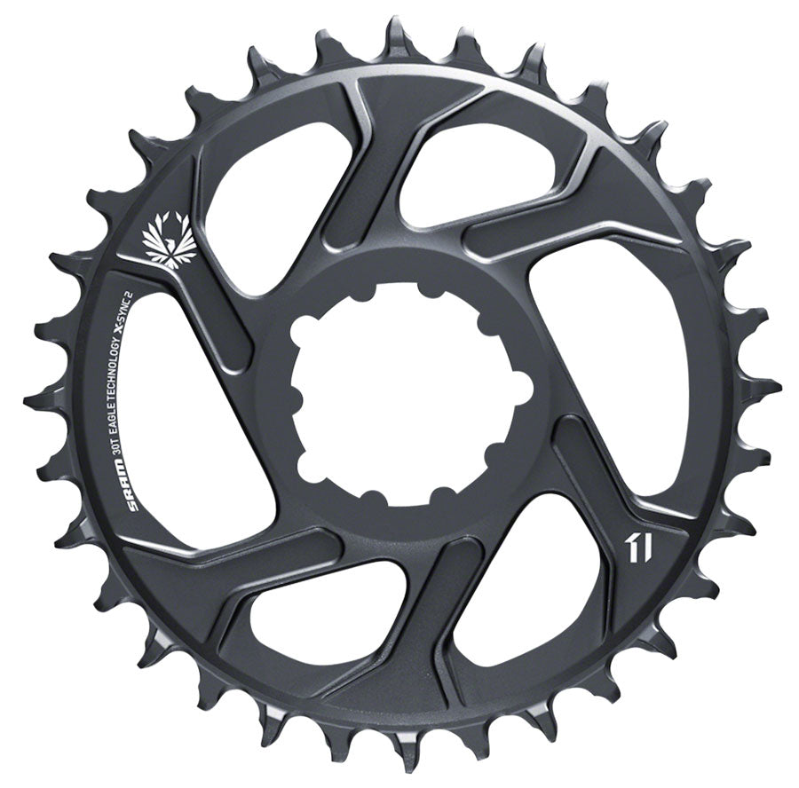 SRAM GX Eagle C1 Chainring Teeth: 30 Speed: 11/12 BCD: Direct Mount Aluminum Grey 3mm