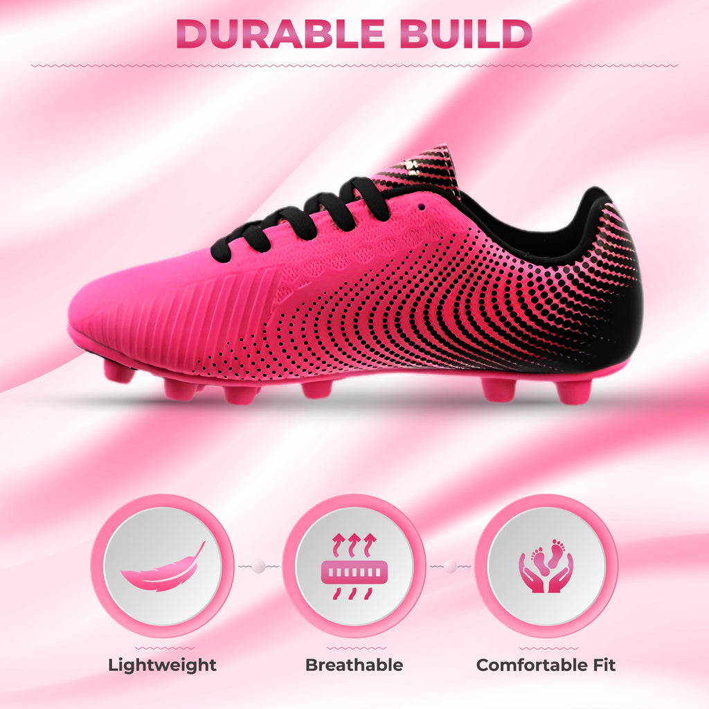 Stealth Firm Ground Soccer Shoes -Pink/Black