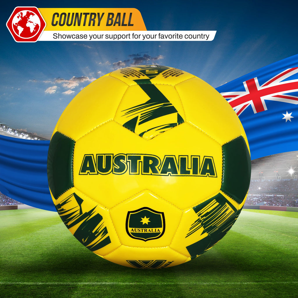 Mini National Team Soccer Balls-Australia Yellow