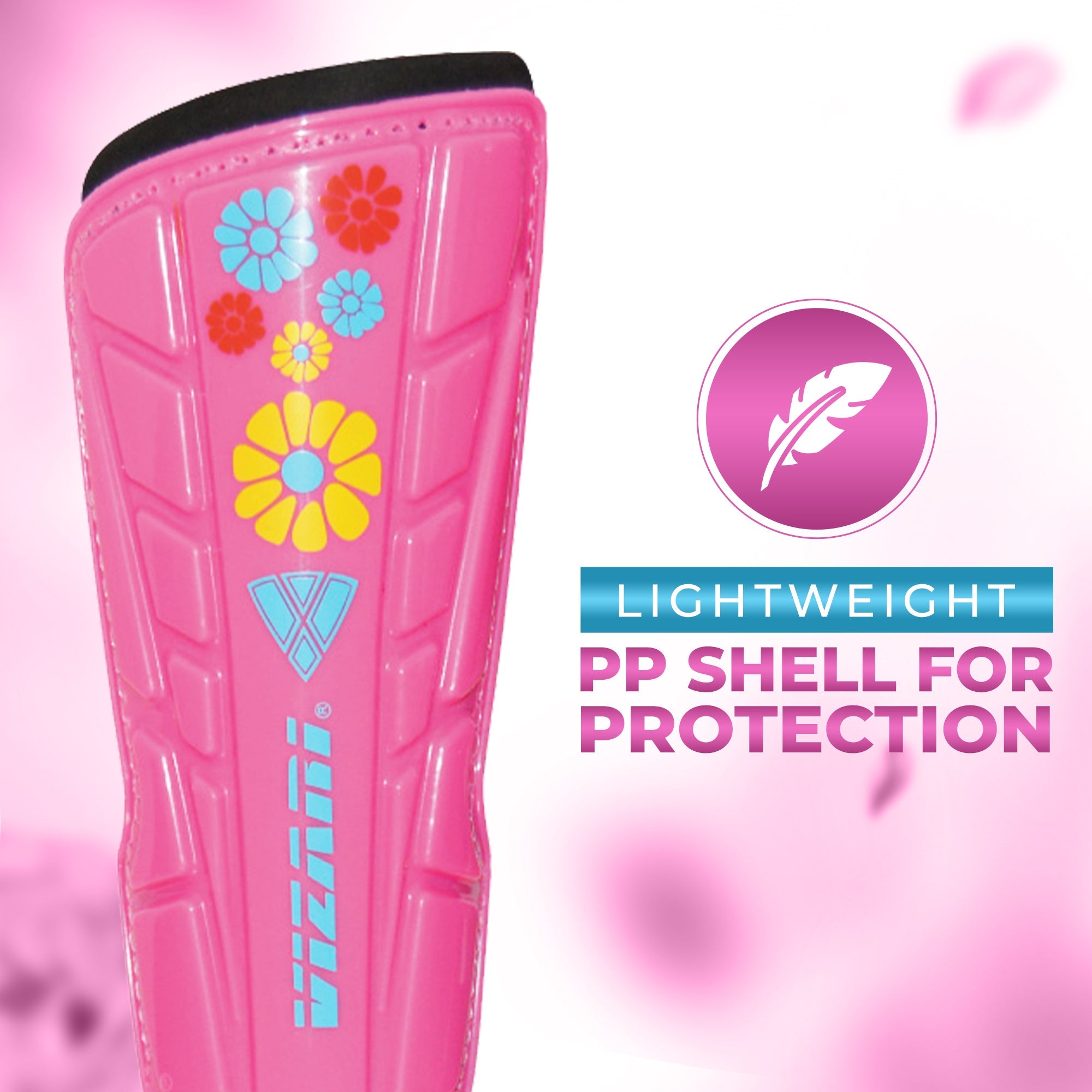 Blossom Soccer Shin Guard-Pink/Blue