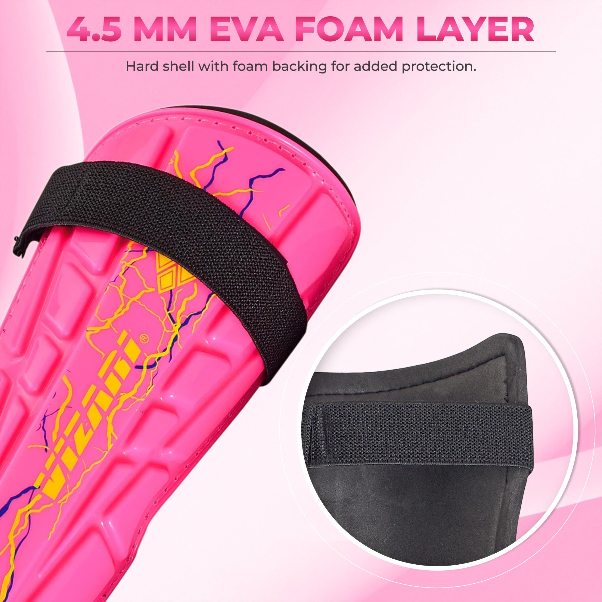 Zodiac Soccer Shin Guard with Detachable Ankle Protection-Pink