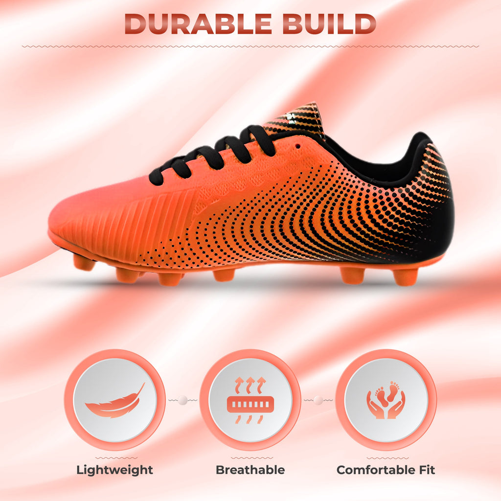 Stealth Firm Ground Soccer Shoes -Orange/Black