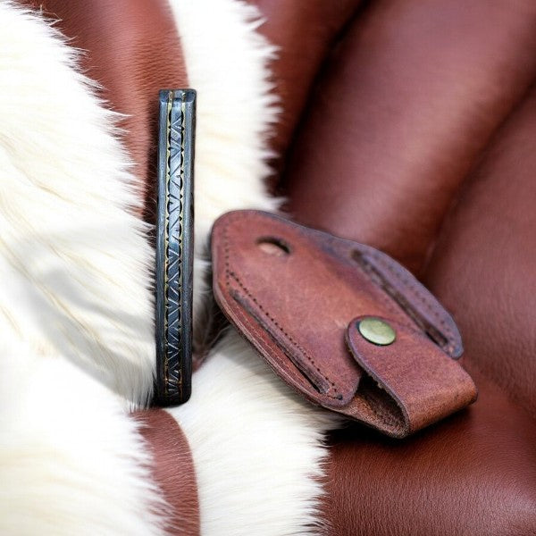 Custom Handmade Damascus Pocket Knife – 3" Blade