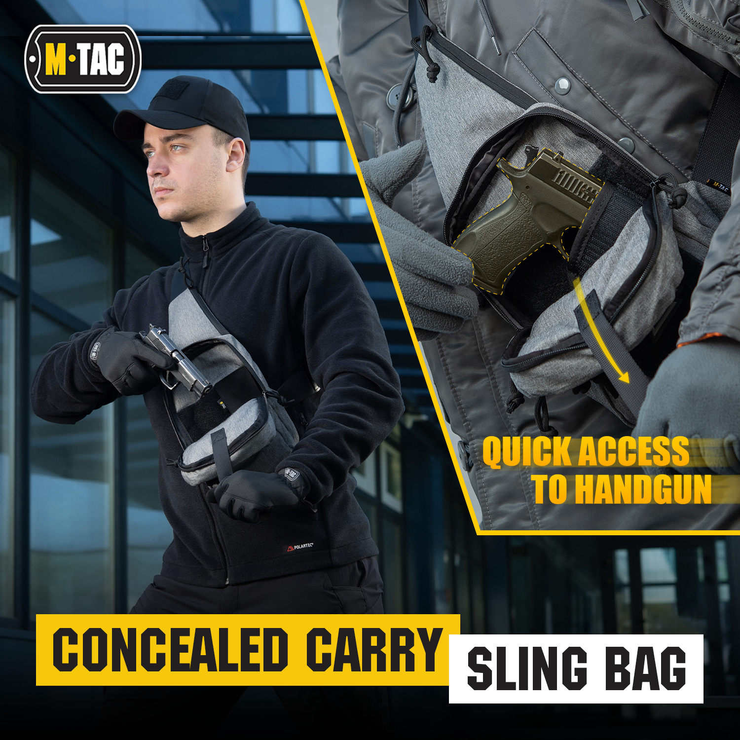 M-Tac Tactical Bag Shoulder Chest Pack with Sling & Loop Panel