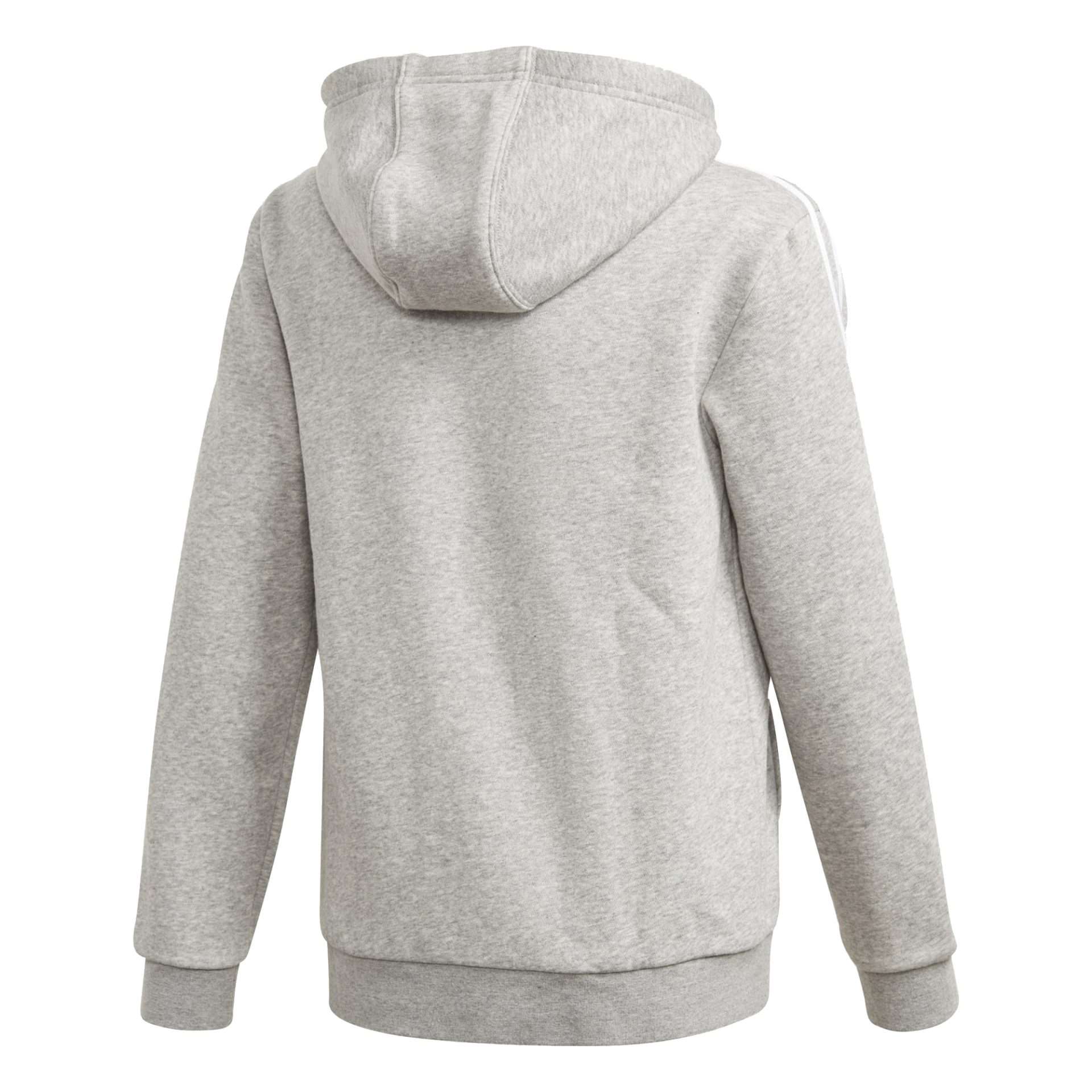 adidas Originals Youth Boys Trefoil Full-Zip Hoodie - MEDIUM GREY / HEATHER WHITE