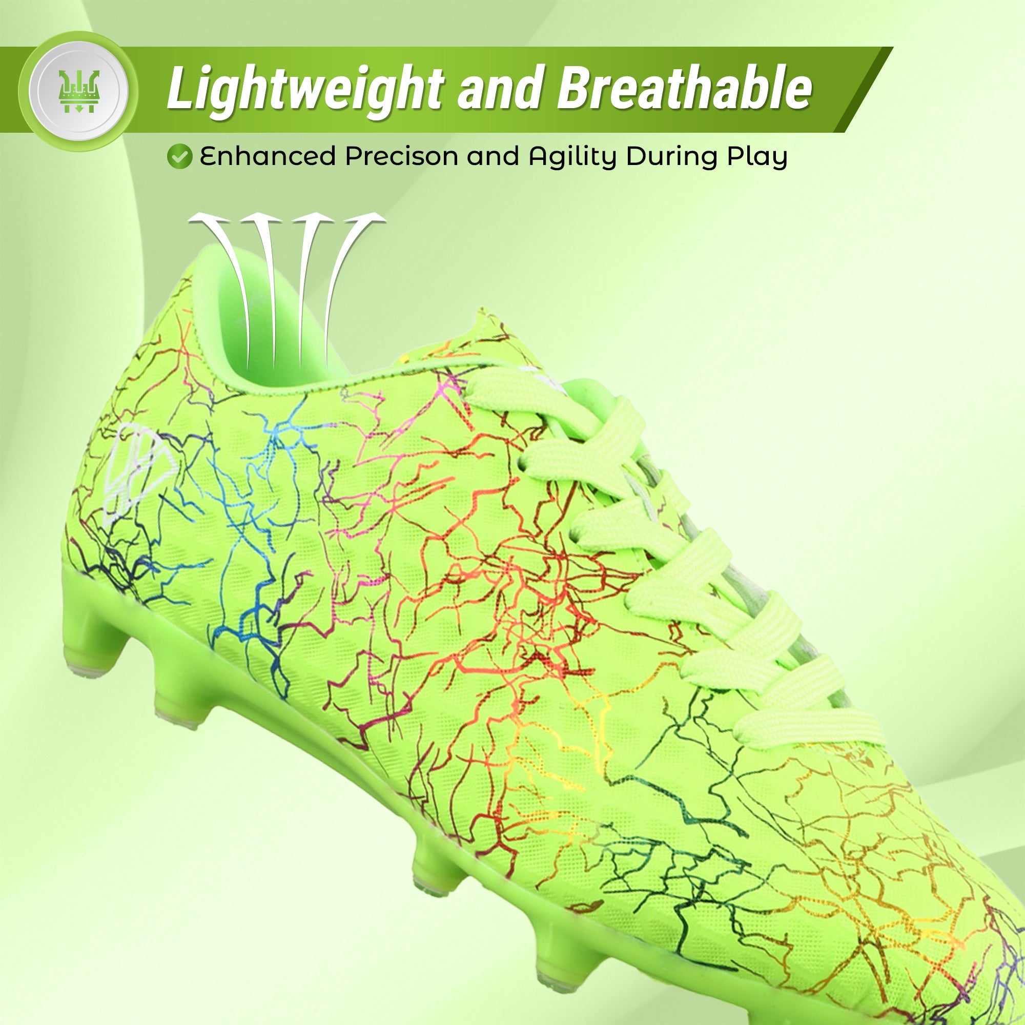 Zodiac JR. Firm Ground Soccer Shoes-Green