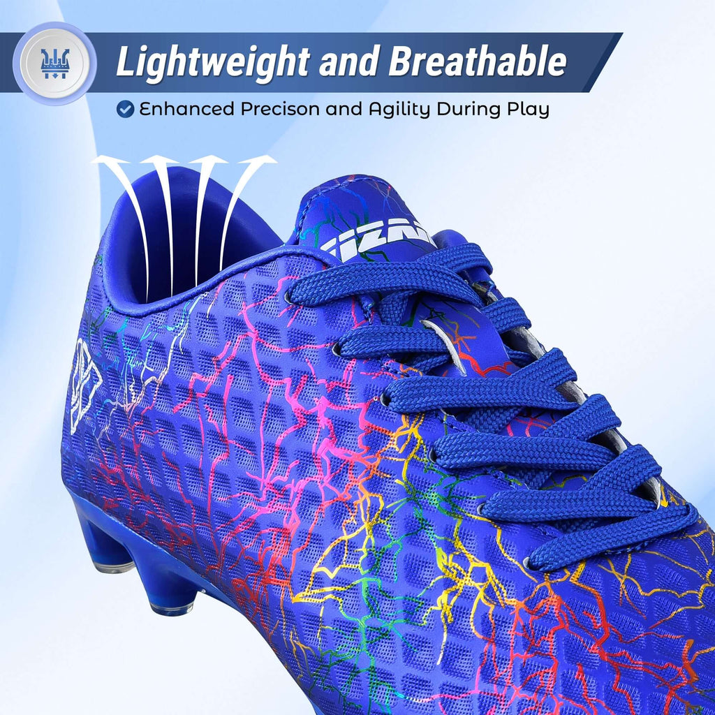 Vizari Zodiac Junior Kids Firm Ground (FG) Soccer Cleats -Blue, Youth Sizes 8C