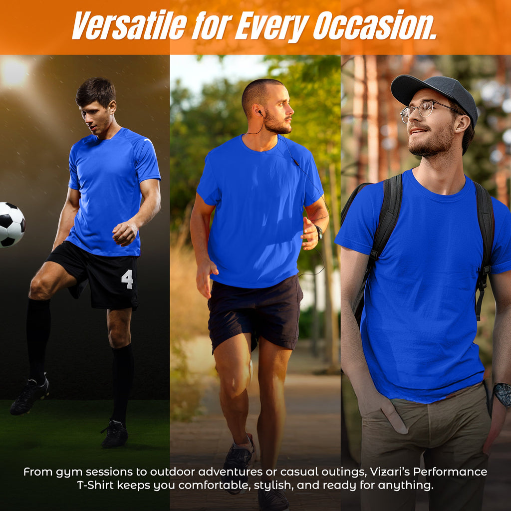Vizari Performance T-Shirt for Men - Royal Blue