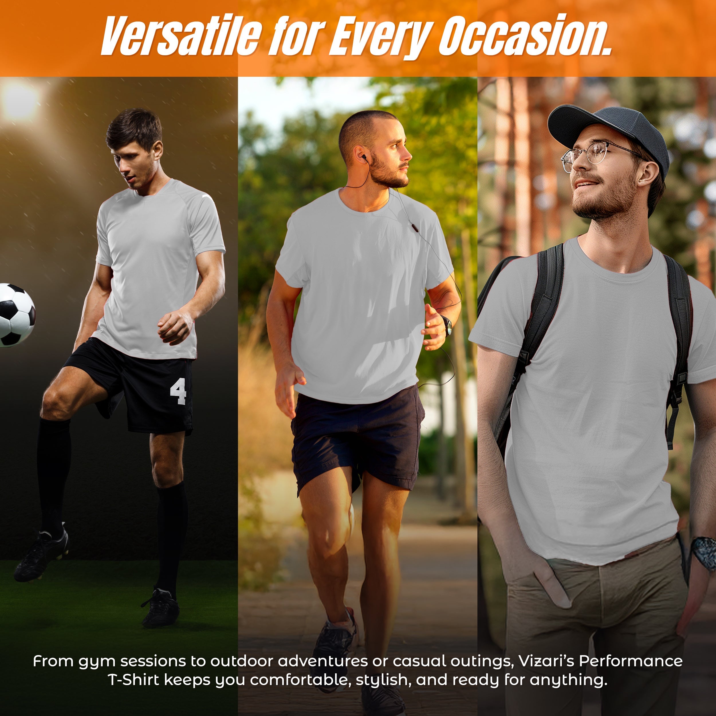 Performance T-Shirt-Silver