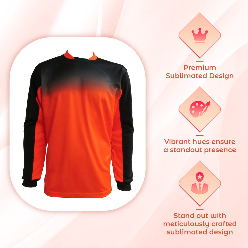 Vizari Vallejo Goalkeeper Jersey with Padded Elbows – Orange/Black