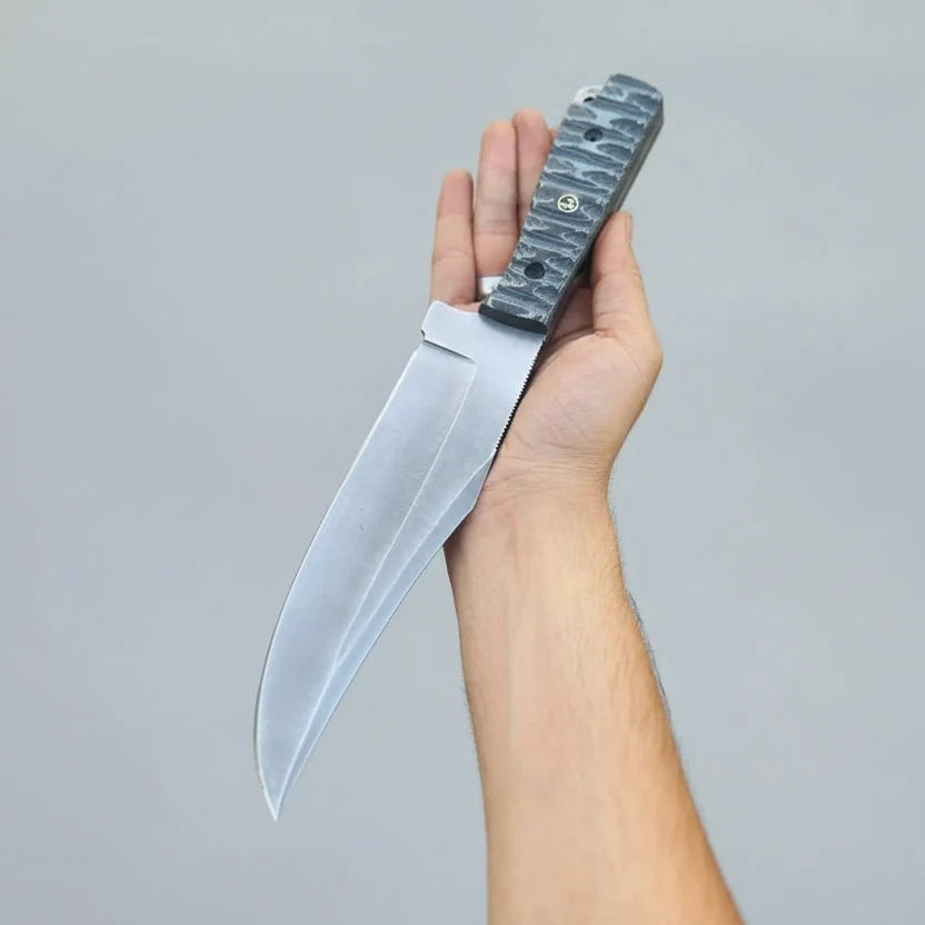 D2 Steel Clip Point Bowie Knife with G10 Grip