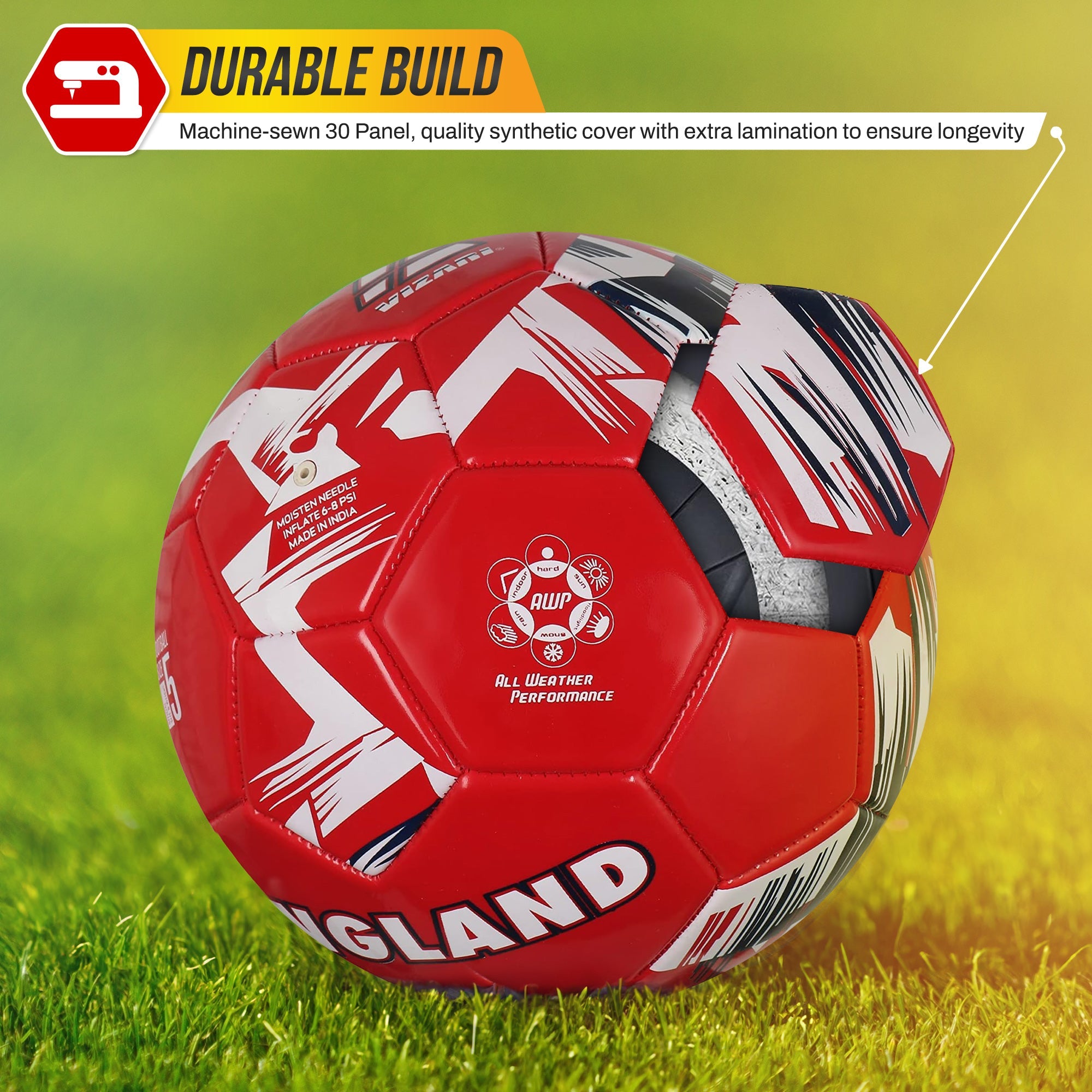 Mini National Team Soccer Balls-England Red