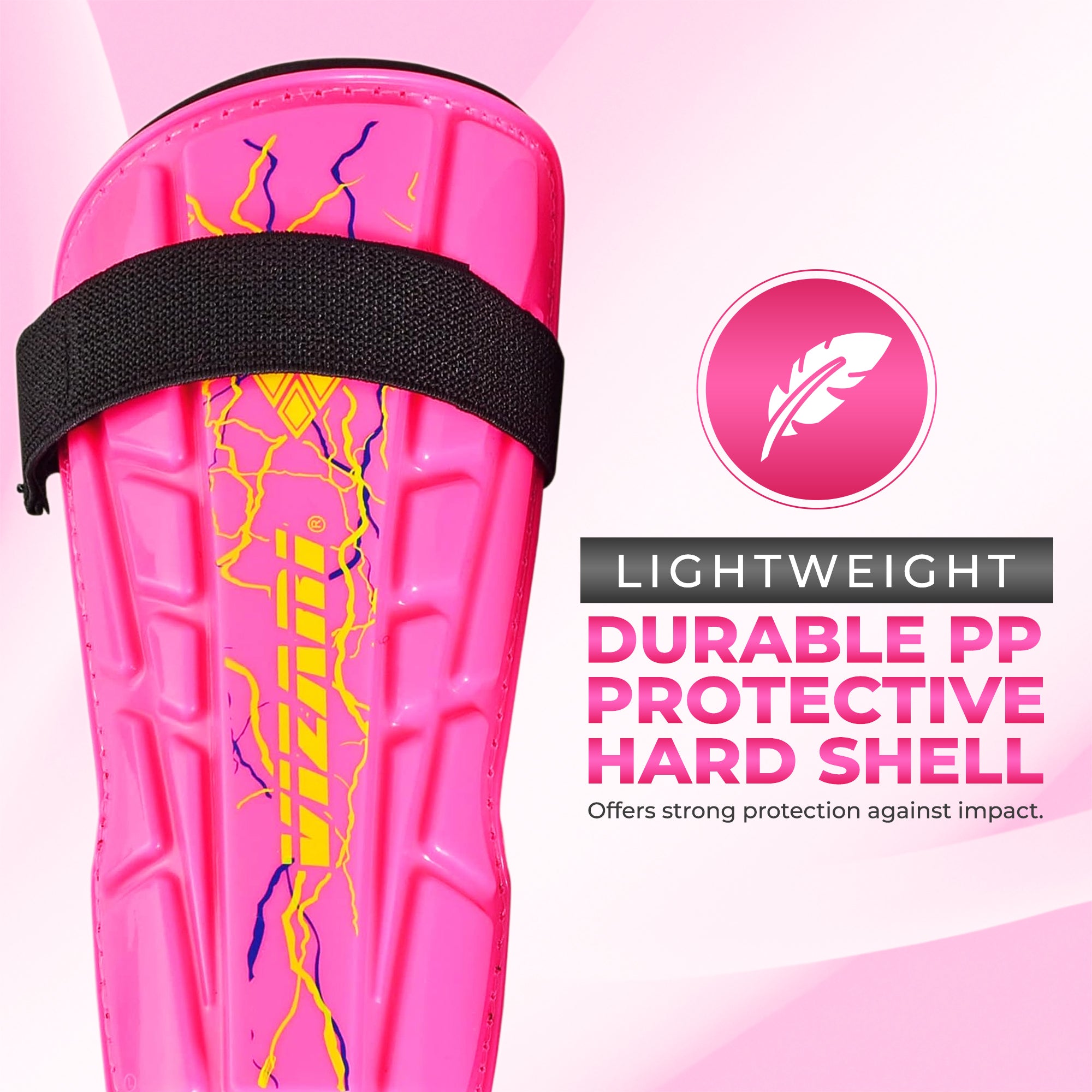 Zodiac Soccer Shin Guard with Detachable Ankle Protection-Pink