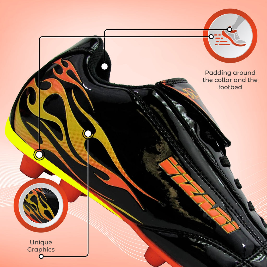 Blaze Firm Ground Soccer Shoes -Black/Orange