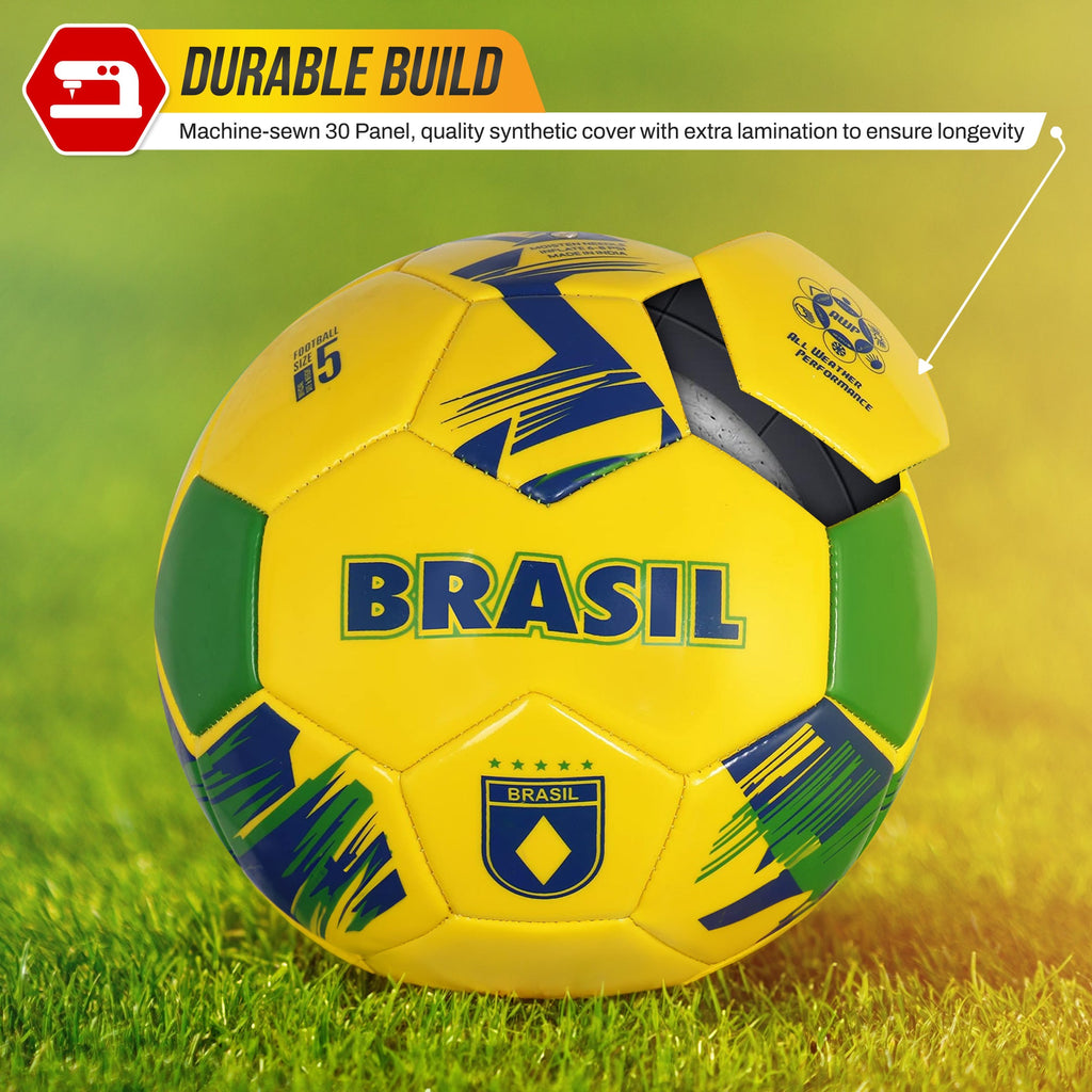 National Team Soccer Balls-Brazil Yellow