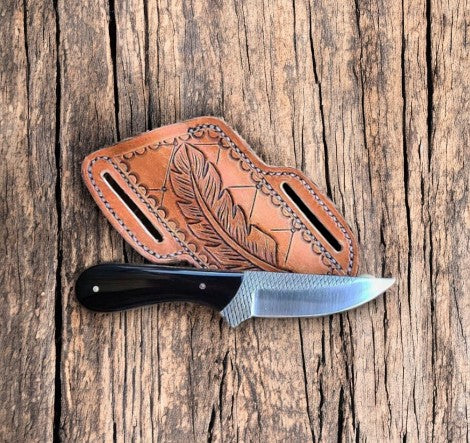 Belt Rasp Handmade Rasp Steel Belt Knife with Buffalo Horn Grip – Intent Sports ...