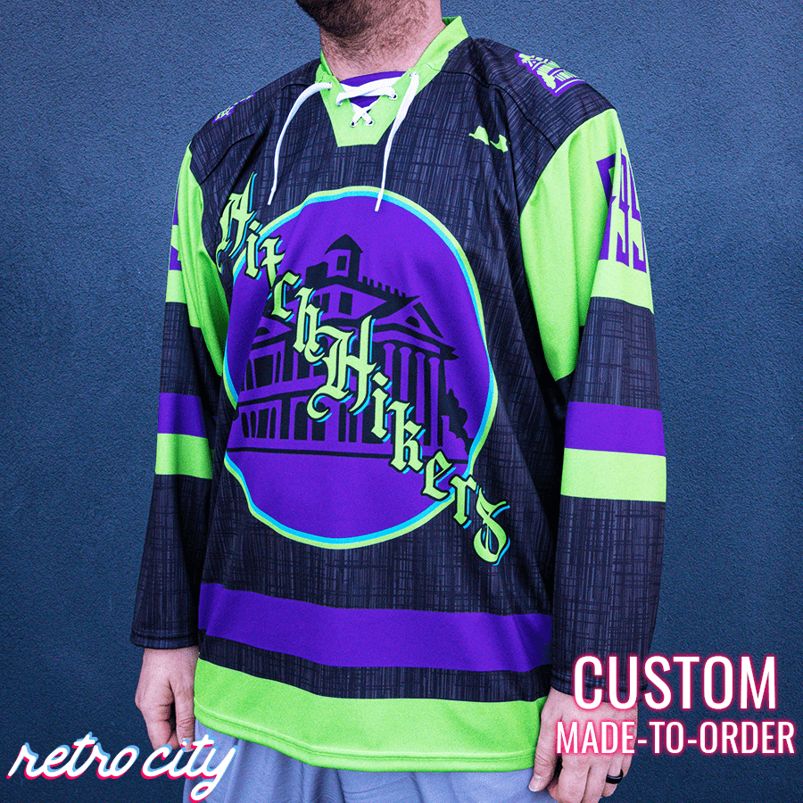 Haunted Mansion Ride 'Hitchhikers' Lace-Up Hockey Jersey (J4)