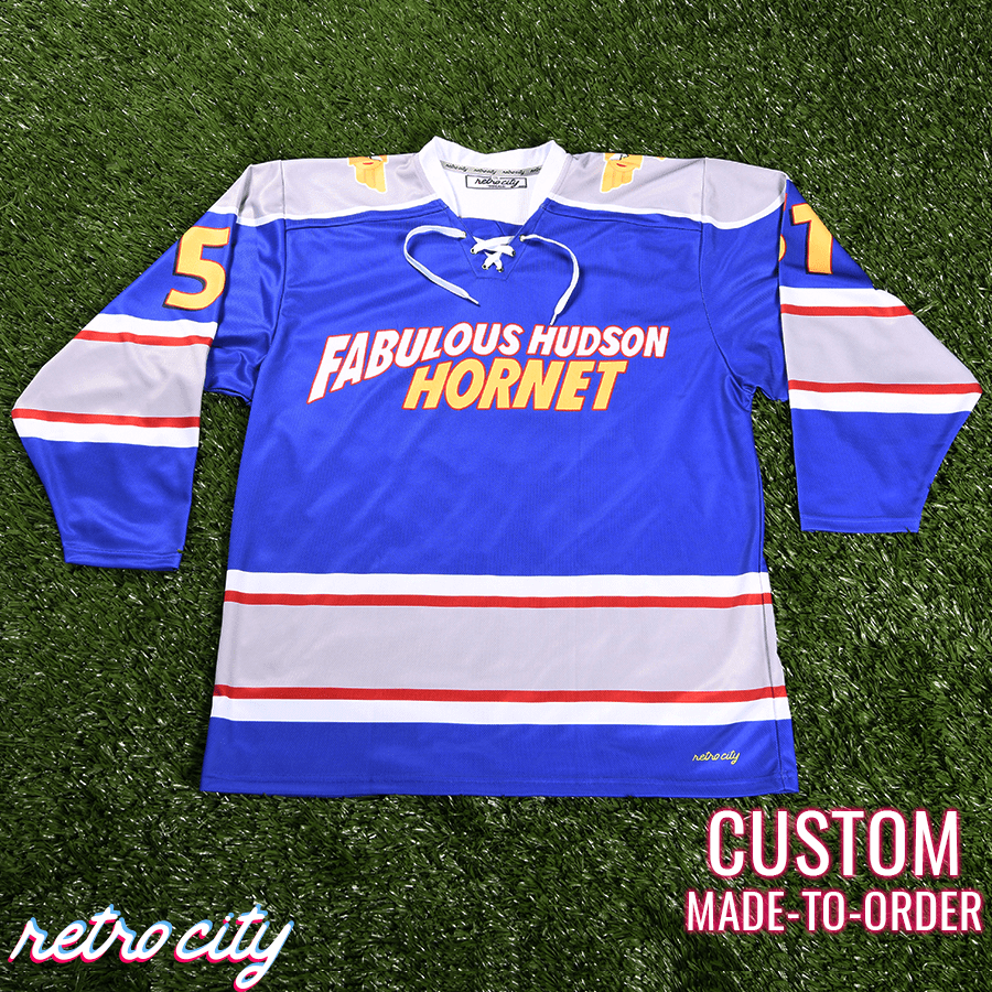 Fabulous Hudson Hornet Lace-up Hockey Jersey Sweater