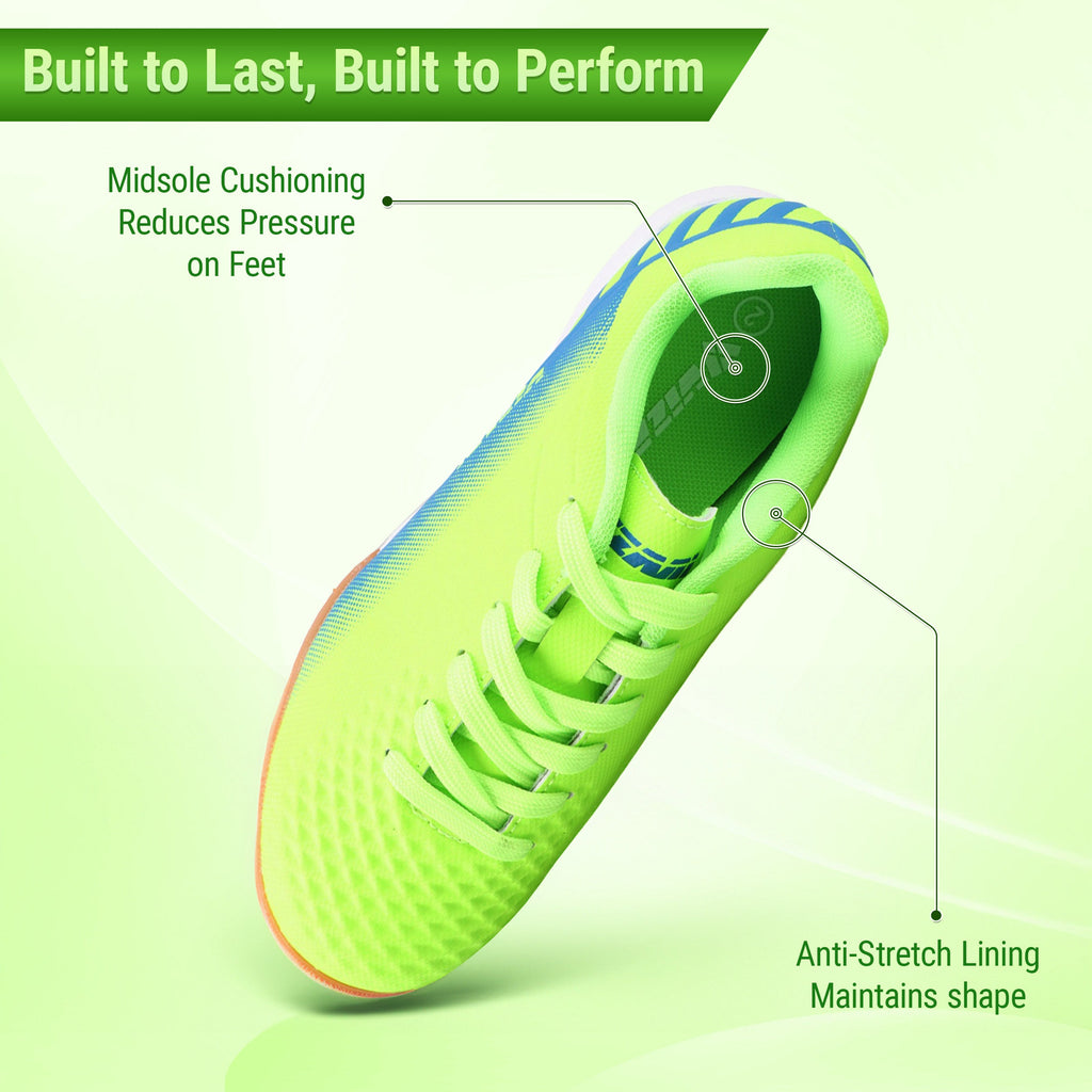 Santos JR Indoor Soccer Shoes -Green/Blue