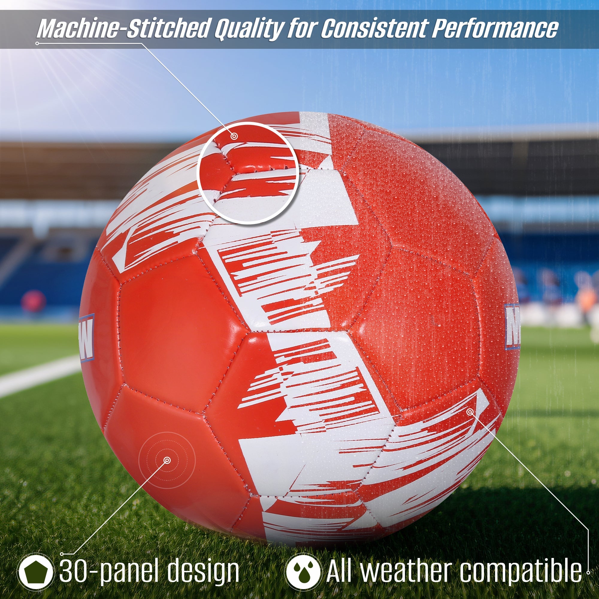 Club Team Soccer Balls - Munich Red