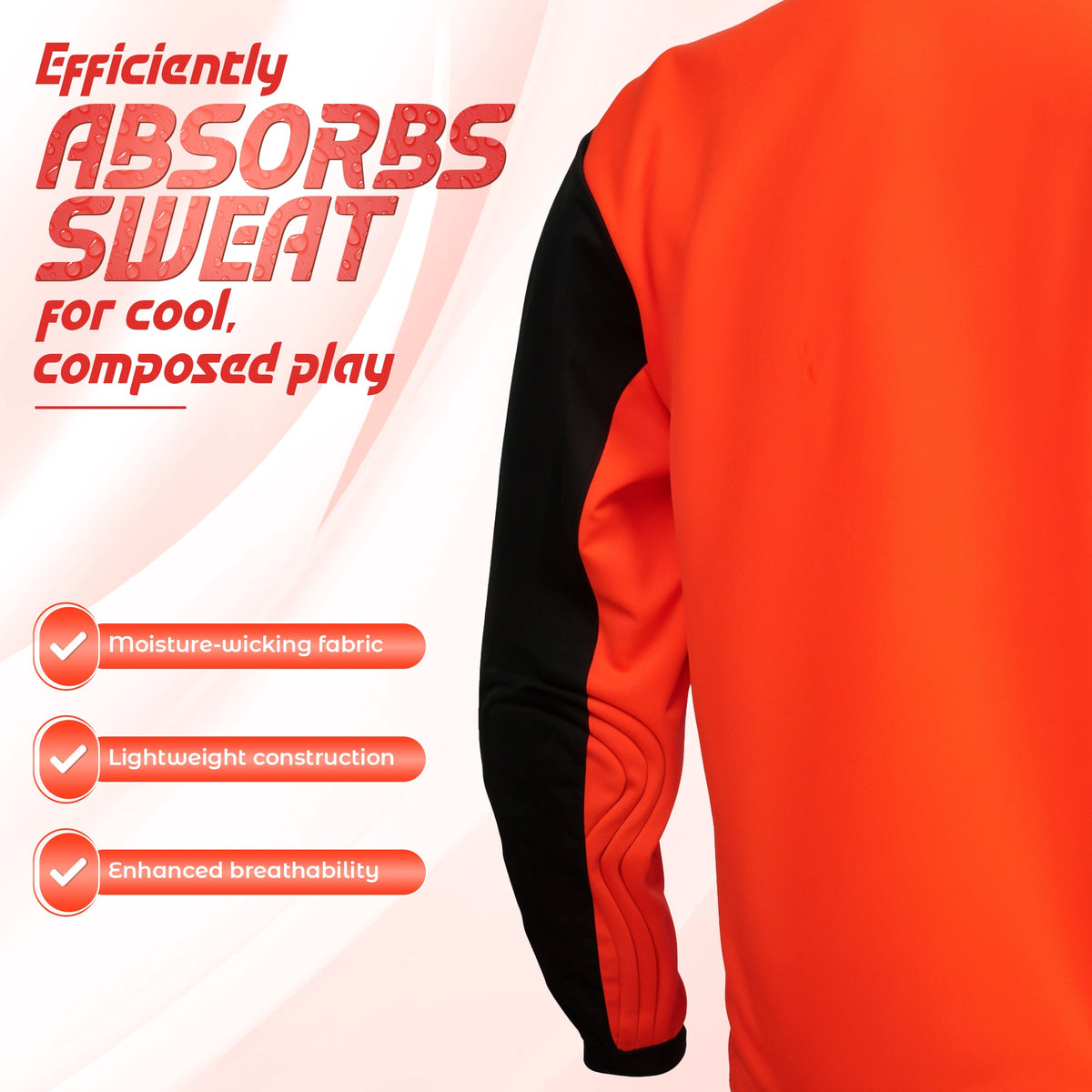 Vizari Vallejo Goalkeeper Jersey with Padded Elbows – Orange/Black
