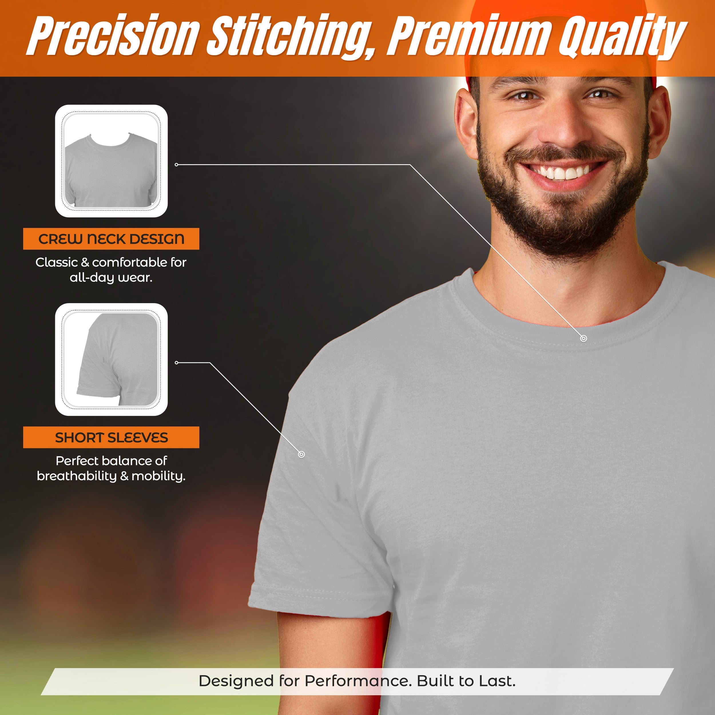 Performance T-Shirt-Silver