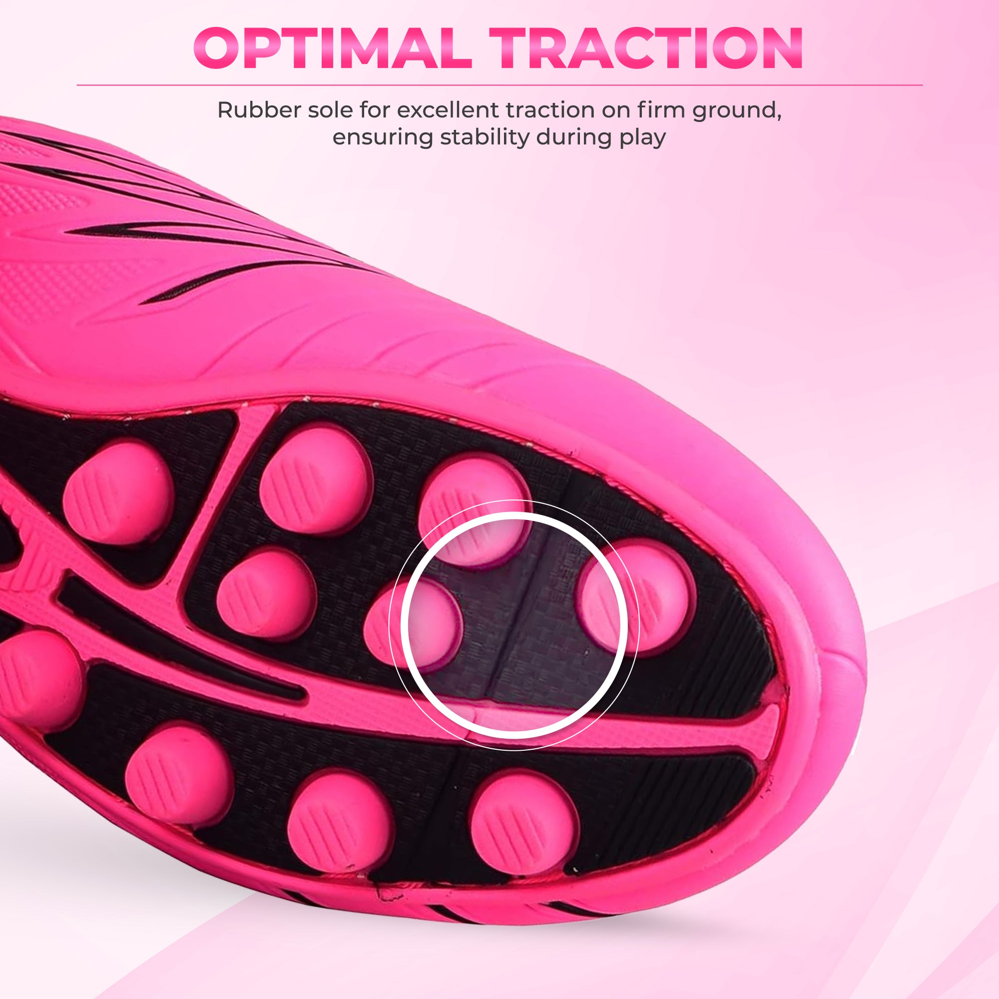 Boca Firm Ground Soccer Shoes - Pink/Black